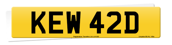 Registration number KEW 42D